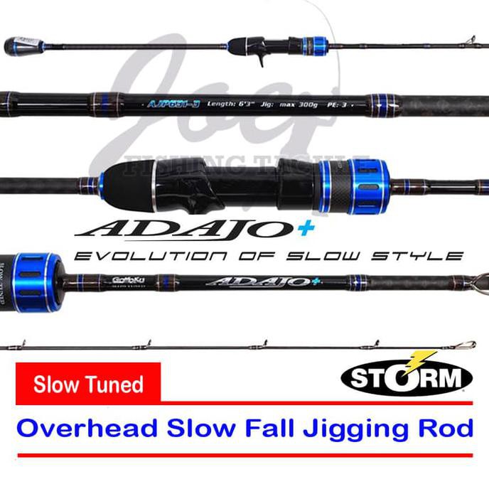Kualitas Terbaik Storm Spinning Rod PE 3 Gomoku Adajo Plus - APS631-3 Joran Pancing SDWEP