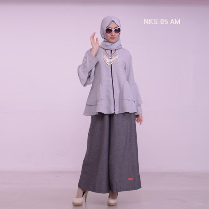 JUAL Stelan Muslimah - Nibras NB-NKS 05 - Stelan Celana + Kulot + Pasmina FREE ONGKIR