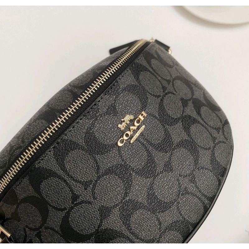 COACH BELT BAG IN SIGNATURE CANVAS (COACH F48740)