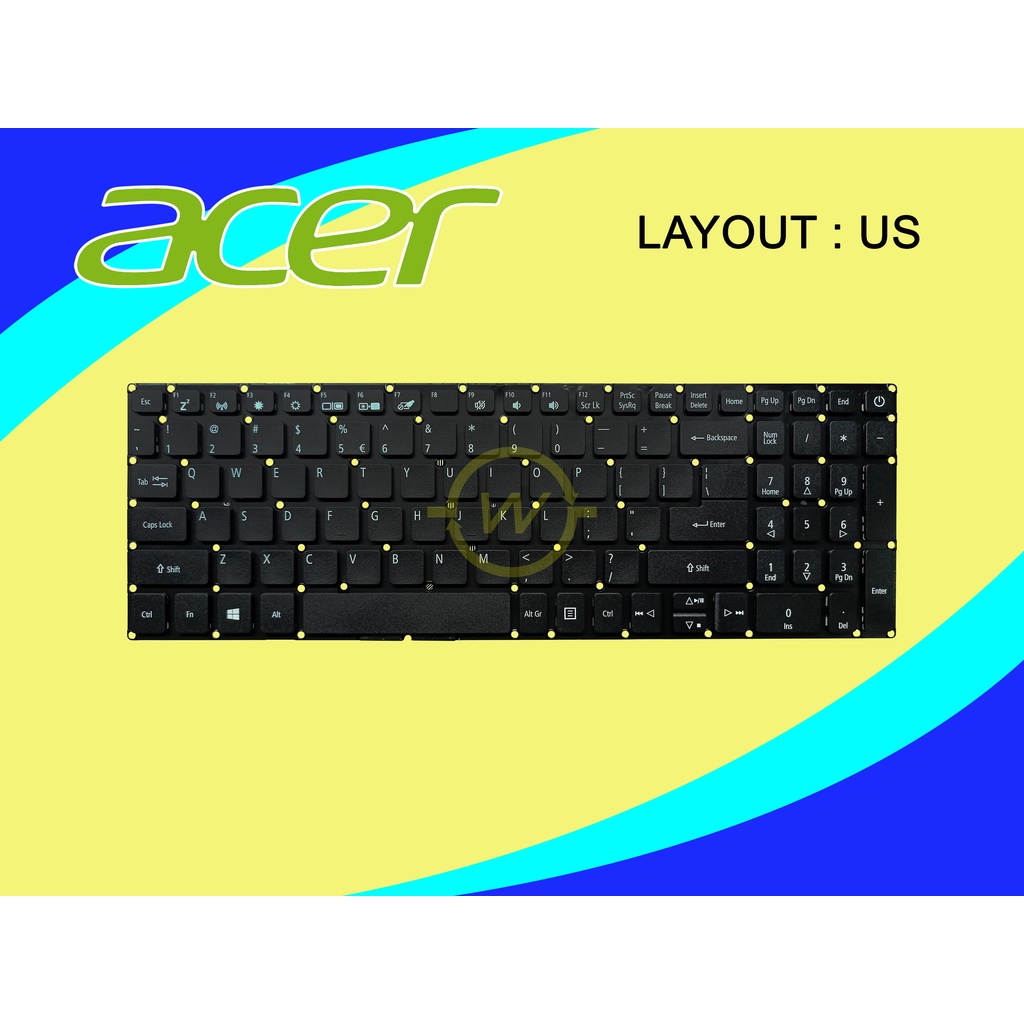 Keyboard Acer Aspire A315-31 A315-41 Series Hitam
