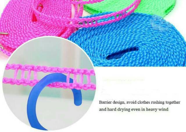 dc88 Tali jemuran 5 meter tali plastik jamin kuat kokoh gantungan baju