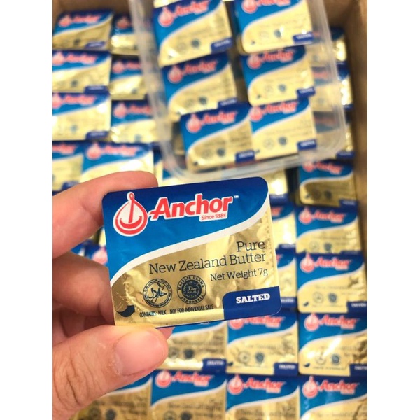 ANCHOR 7gr EXP 07/2024 Unsalted Salted Butter 10 cup UB minidish mentega tawar mpasi roti baking