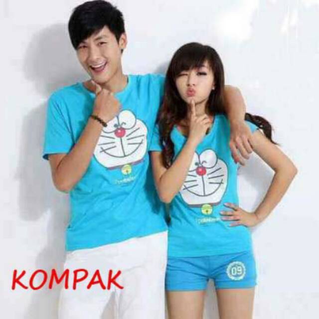 Kaos Couple  / Kaos Pasangan / Baju Couple / Baju Pasangan Doraemon