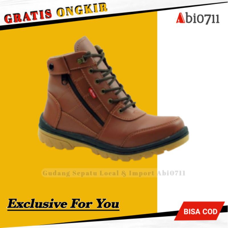 Sepatu Pria Safety Boots Kerja Anak Motor Bikers