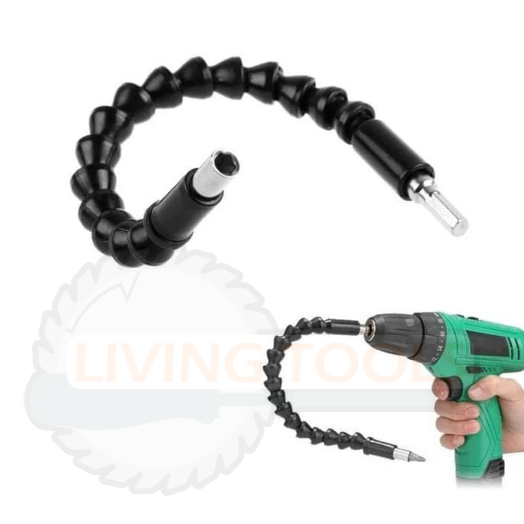 LIVING TOOLS - Flexible Cordless Sambungan Bor Fleksibel - Mata Obeng Bor Fleksibel untuk semua jeni