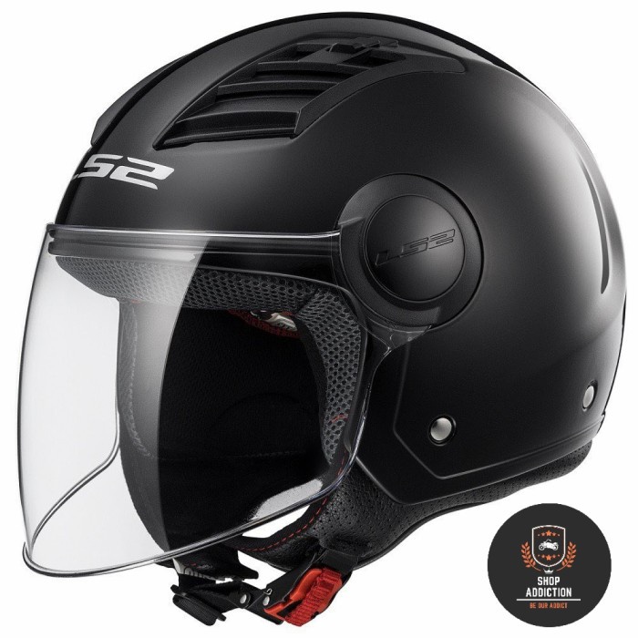 LS2 HELM OF562 AIRFLOW MATTE BLACK | HALF FACE HELM | SNI | ORIGINAL