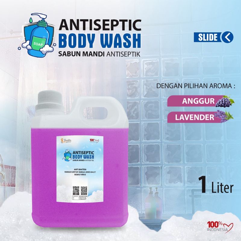 Body wash antiseptic aneka aroma wangi kemasan jurigen 1 liter