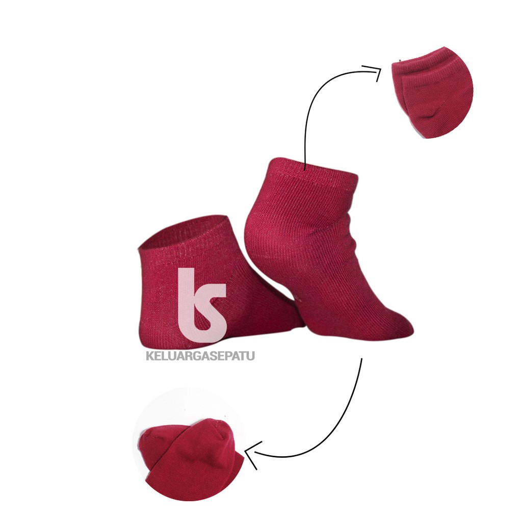 TERMURAH KAOS KAKI SOKA PENDEK SEMATA KAKI SPANDEK-MAROON