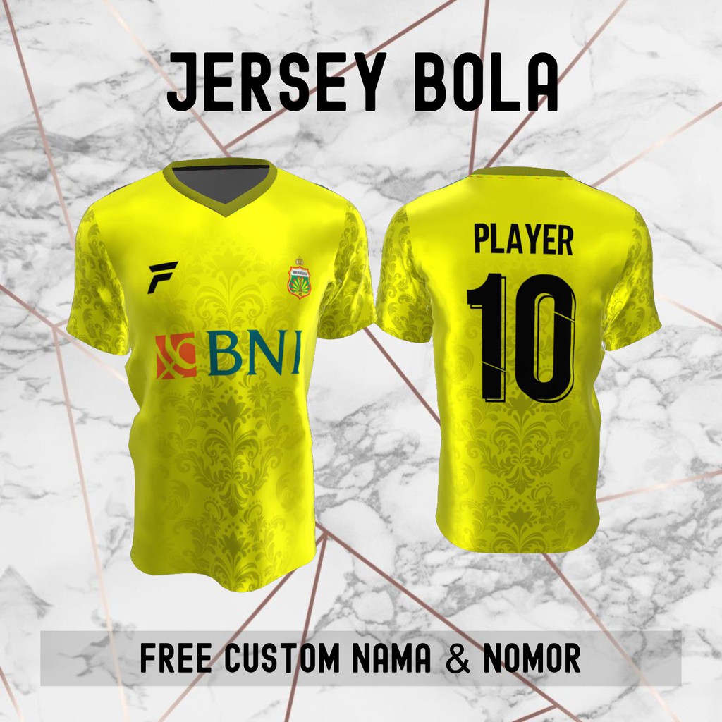 Jersey Batik Bhayangkara FC Klub Bola Baju Kaos Custom Nama dan Nomor Punggung - 1076