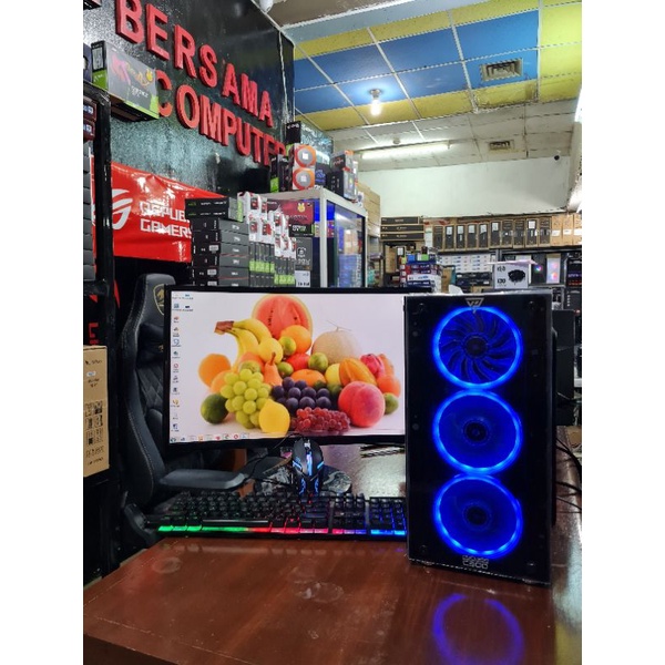 pc gaming editing core i7 ram 16gb monitor 24 in full set