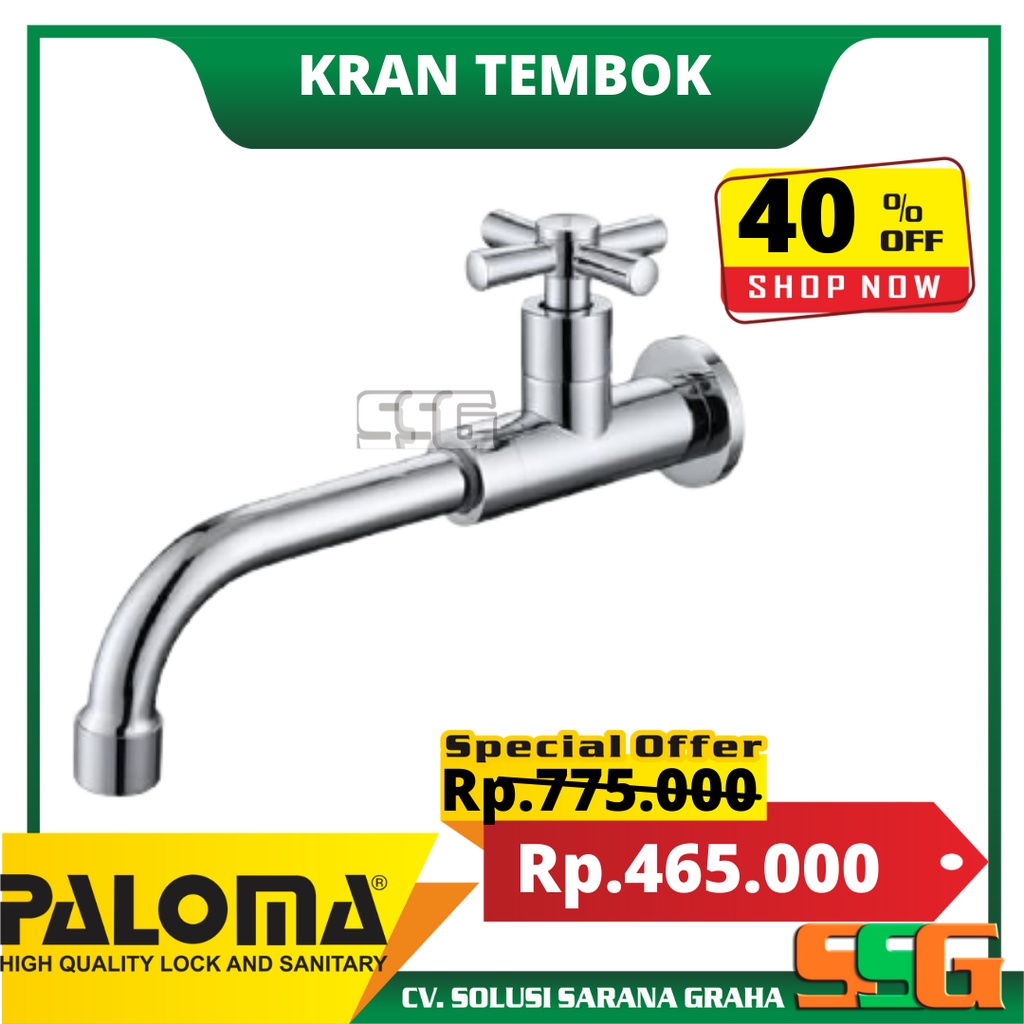 Kran Tembok PALOMA FCP 6366 Keran Wastafel Sink Tembok Kran Air