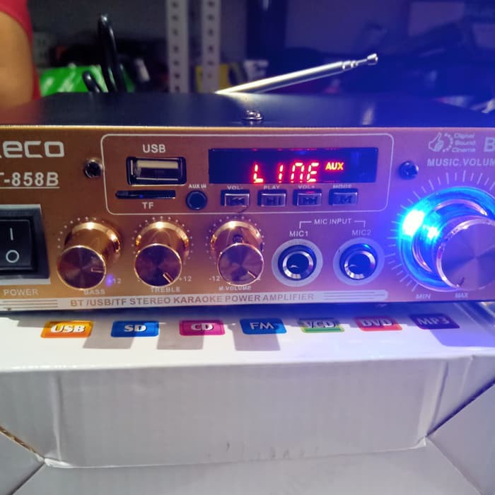 AUDIO POWER AMPLIFIER BLUETOOTH BT-858B AMPLIFIER KARAOKE AMPLIFIER BLUETOOTH CAR AMPLIFIER