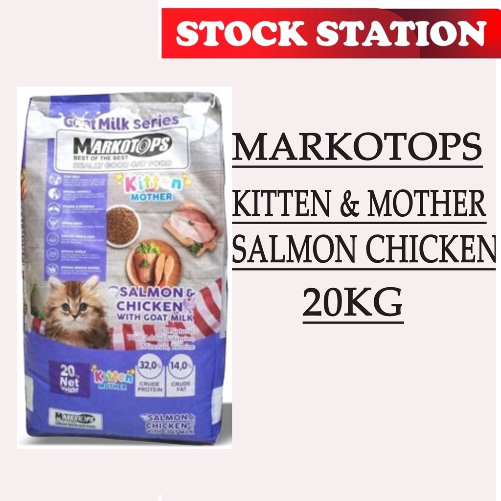 MARKOTOPS KITTEN &amp; MOTHER SALMON CHICKEN / SALMON TUNA 20KG (GOSEN / GRAB)