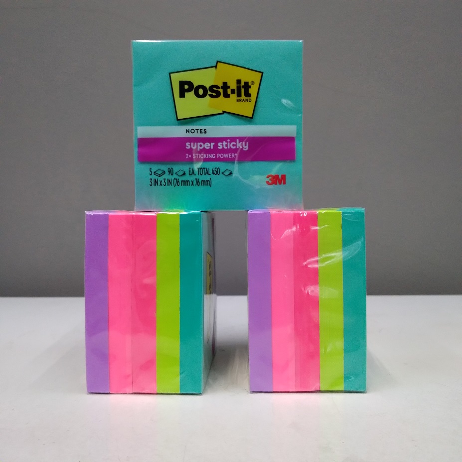 

lkjj 3M Sticky Notes Post It 654 5SSMIA Super nova 3 inch x 3 inch
