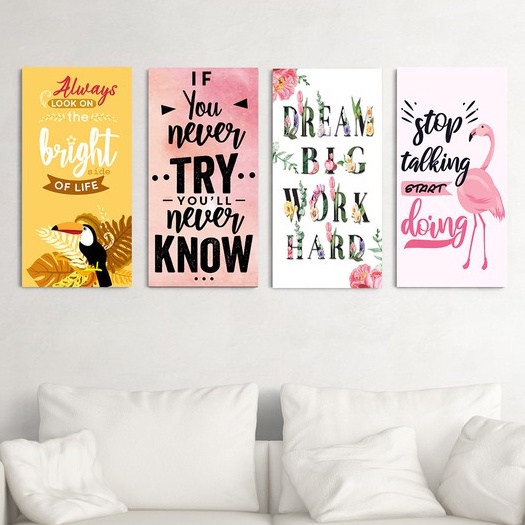 Dekorasi Kamar Rumah Ruangan Poster vinyl Quote Motivasi