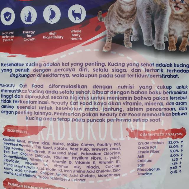 Beauty Cat Food Premium 1 Kg Chiken Salmon All Stages Semua Umur Adults Kittens Shopee Indonesia