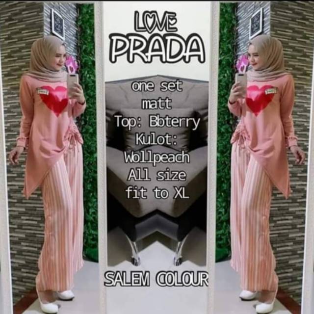 Setelan tunik / setelan kulot love