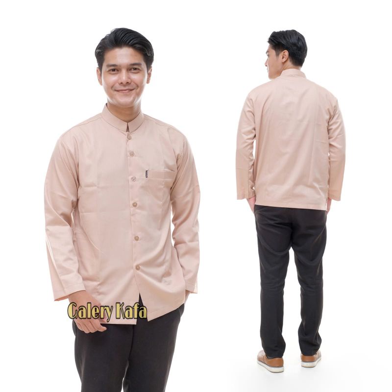 Baju Koko Putih Polos Lengan Panjang KOKO HABAIB Koko Pria Atasan Muslim Polos Berkwalitas Terbaik