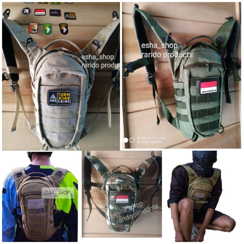 Tas ransel tactical army sepedah gunung MTB  BMX SELI/tas ransel motor trail outdoor touring goes