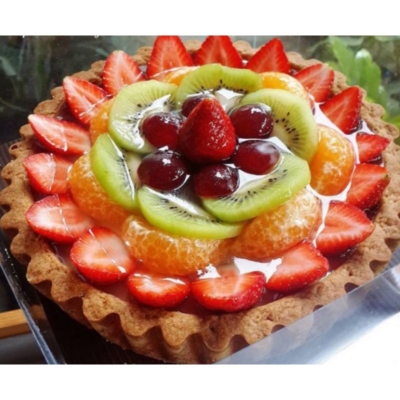 

Kue tart susu/Pie susu/Tart susu toping buah khas cirebon