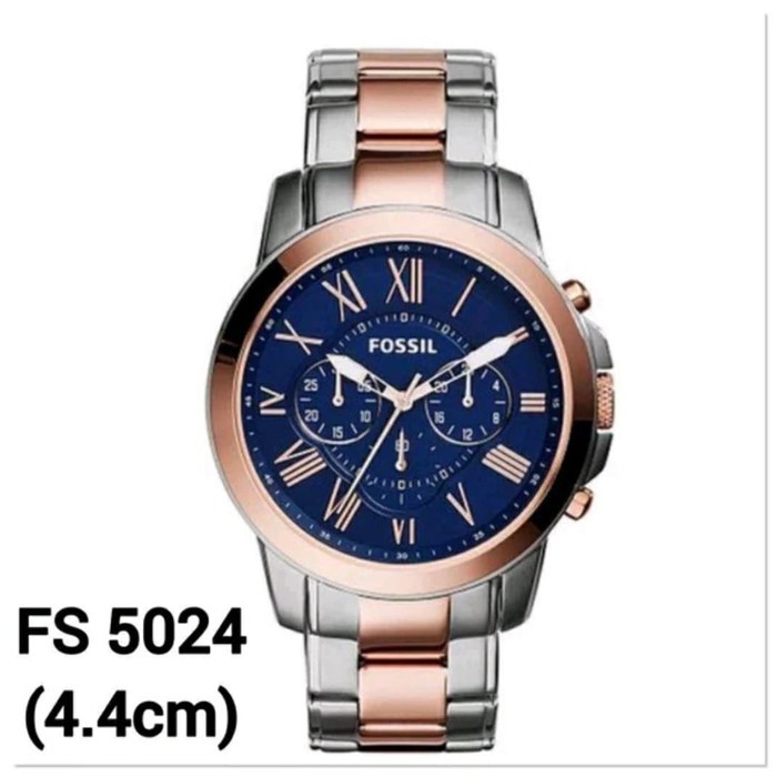 Import Jam Tangan Pria Merk Fossil FS 5024 & FS5024 Steel Kombi Original 45mm Garansi 1 th