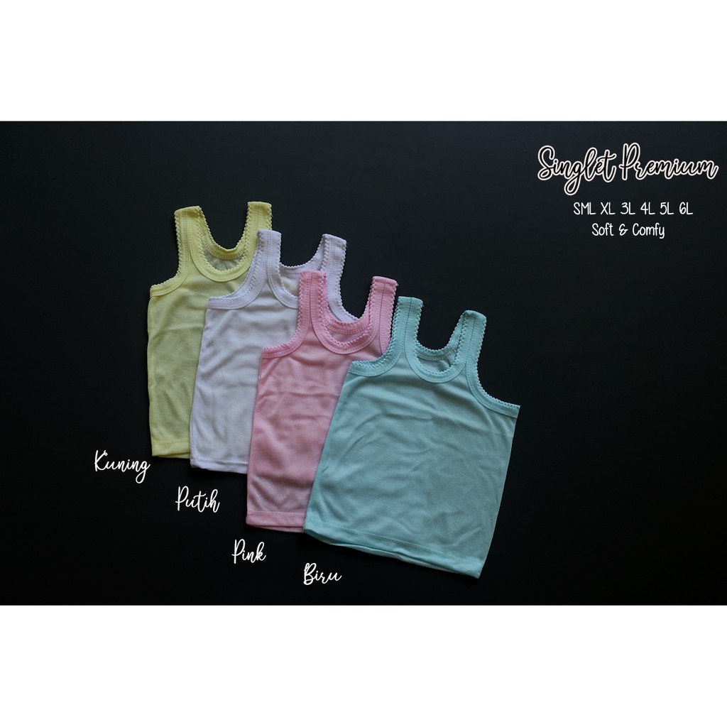 Singlet PREMIUM anak SML XL 3L 4L 5L 6L # Singlet Singlet bayi sampai remaja