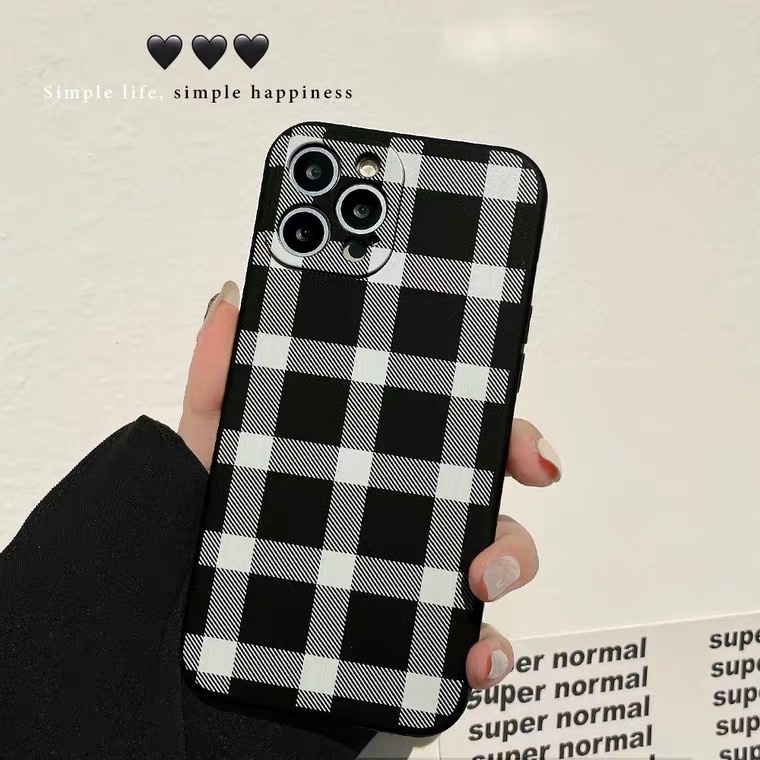 [TPC] SOFT CASE VIVO Y91C Y17 Y15 Y12 Y71 Y81 Y83 Y53 Y55 V9 Y85 Y95 Y93 Y19 Y20 Y50 Y30 VV032 Casing HP Black Checkered Hitam