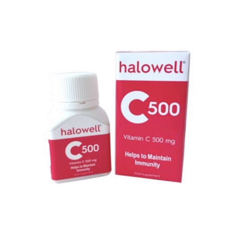 Halowell C 500 mg botol 30 tablet ( Vit C 500 jaga daya tahan tubuh )