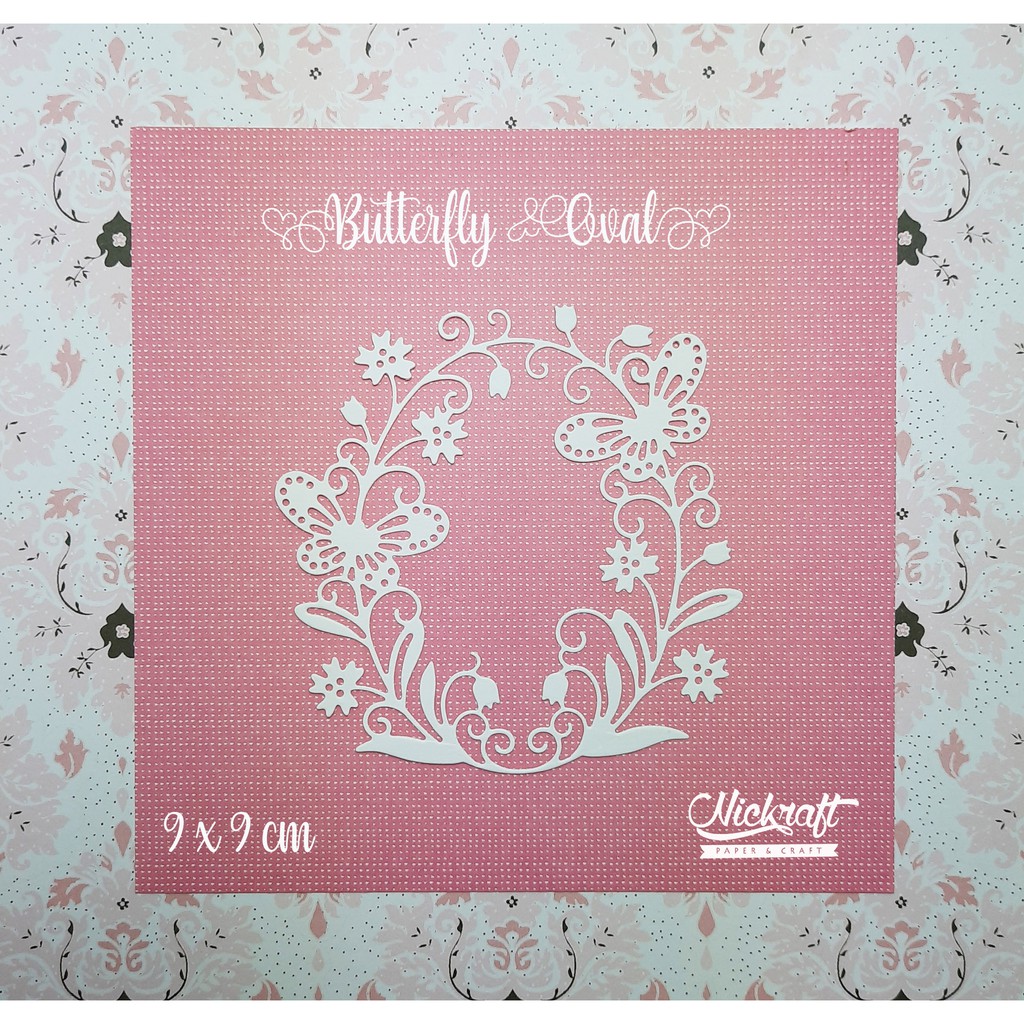 

BUTTERFLY OVAL - BAHAN SCRAPBOOK LABEL KERTAS