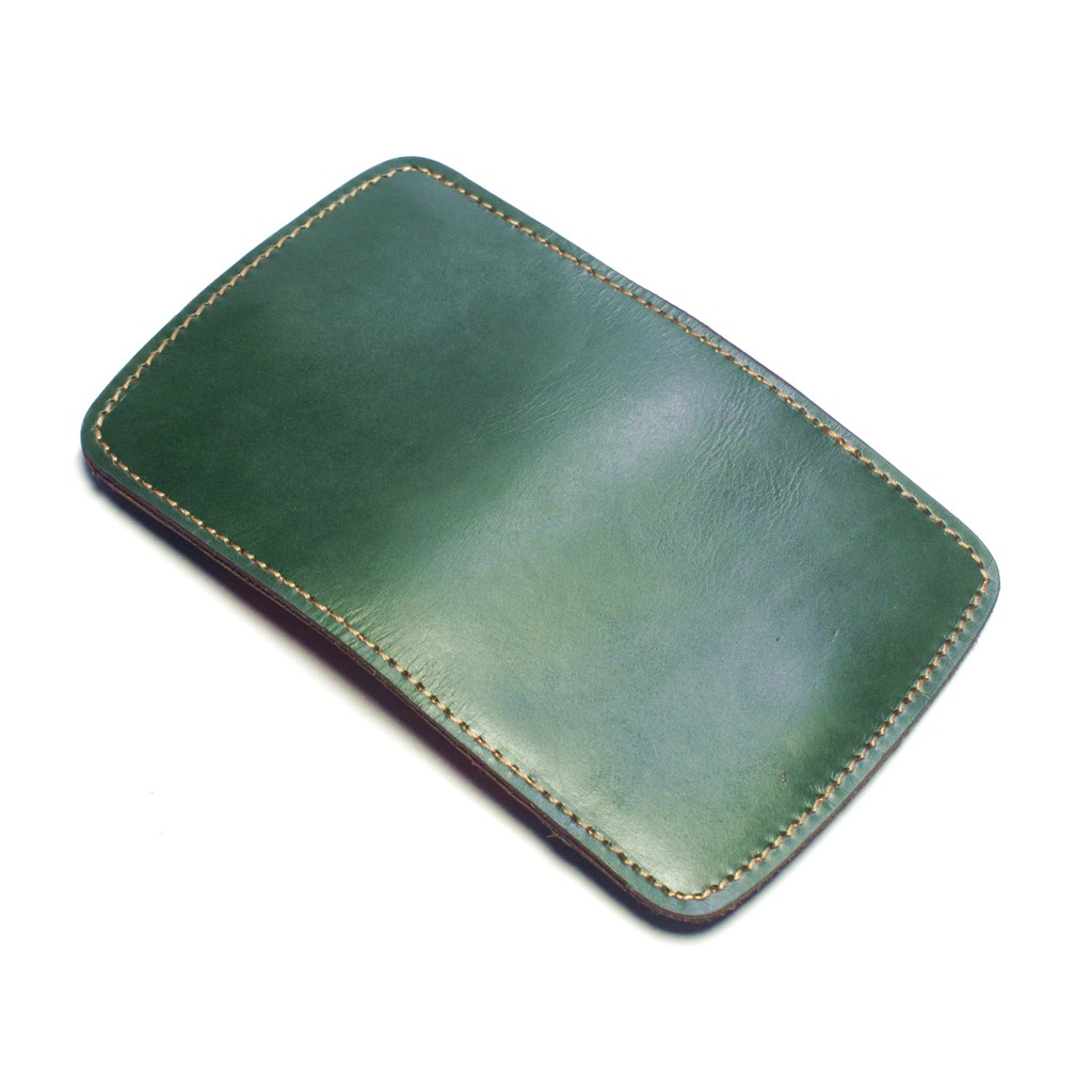 dompet kartu kulit asli model dua warna card wallet kancing - PHWL936