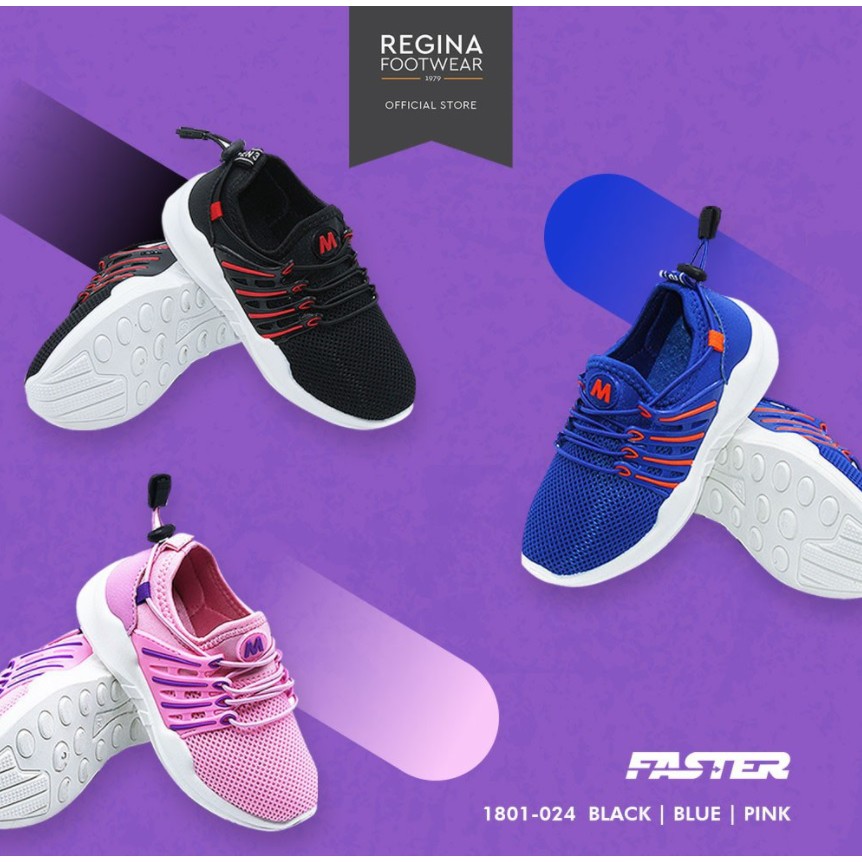 Faster Kids - Sepatu Sneakers Anak / Sepatu Sports Anak 1801-024 Size 26-31 (USIA 4-7 TAHUN)
