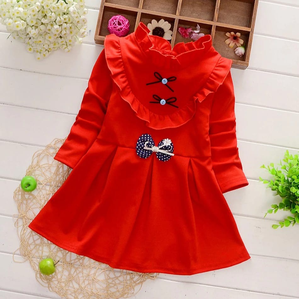 Zahra Dress Anak Perempuan Yuniku Bahan Toyobo | Pakaian Anak Lucu Umur 1-6 Tahun