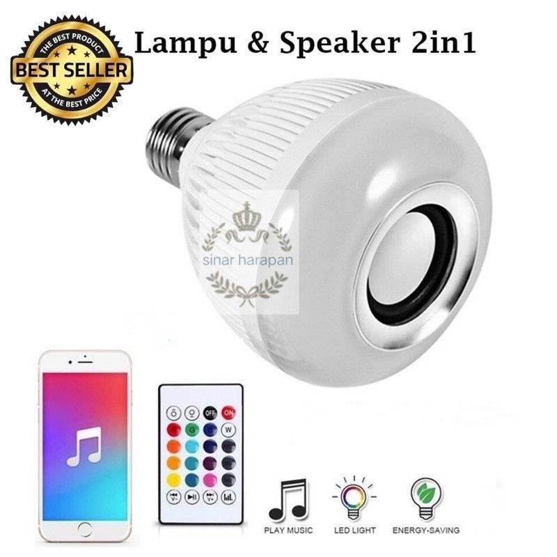 Bohlam Speaker Musik 2 in 1 - Lampu Speaker LED/lampu disco