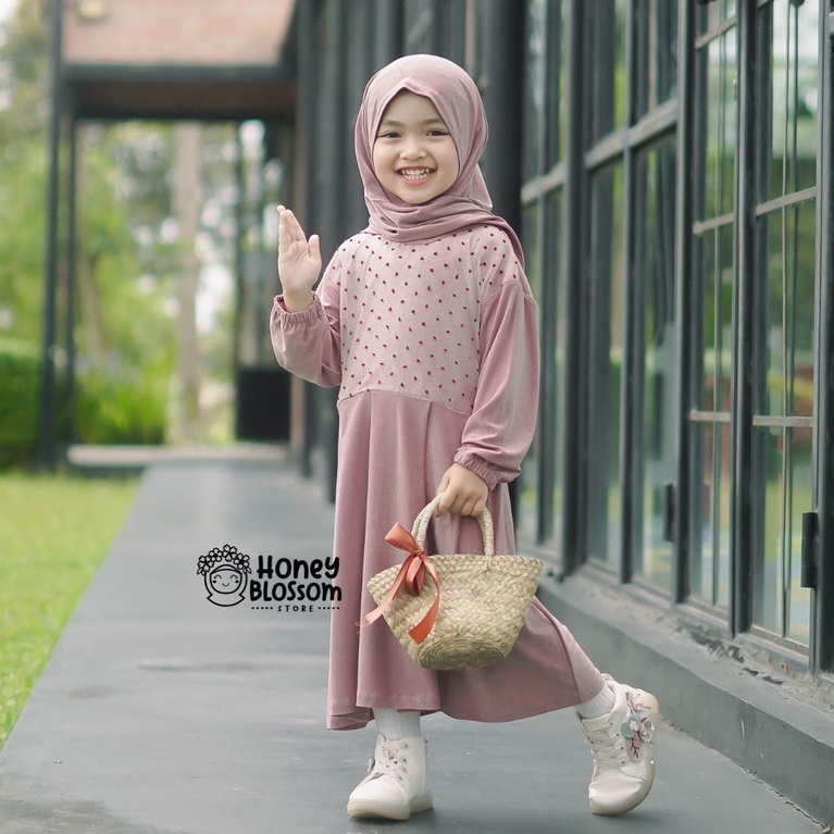 HONEYBLOSSOM gamis bayi alesha kekinian / gamis bayi perempuan 06 bulan