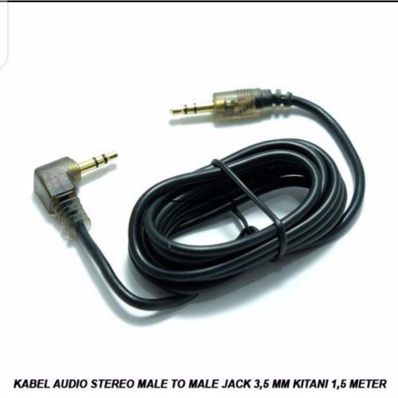 Kabel Audio Stereo Male to Male Jack 3.5 mm Kitani 1.5 Meter