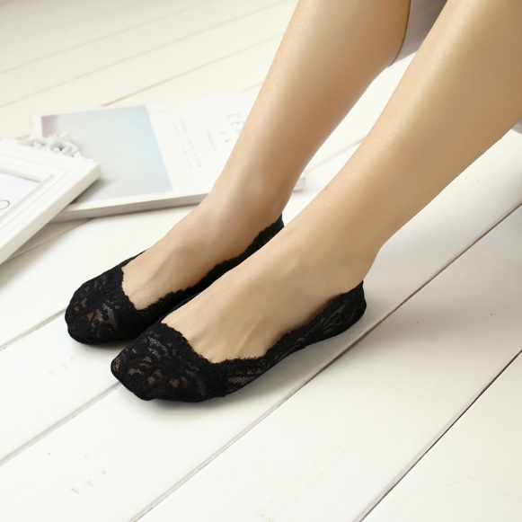 KAOS KAKI WANITA HIDDEN SOCKS RENDA - KAOS KAKI FLAT SHOES- INVICIBLE SOCKS WANITA