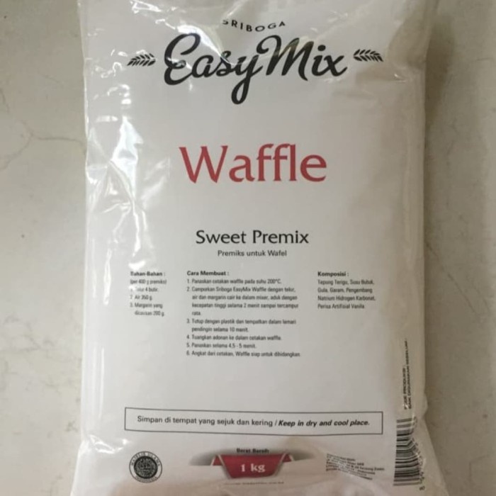 

✨COD✨ Tepung Premix Sriboga Easymix Waffle 1kg