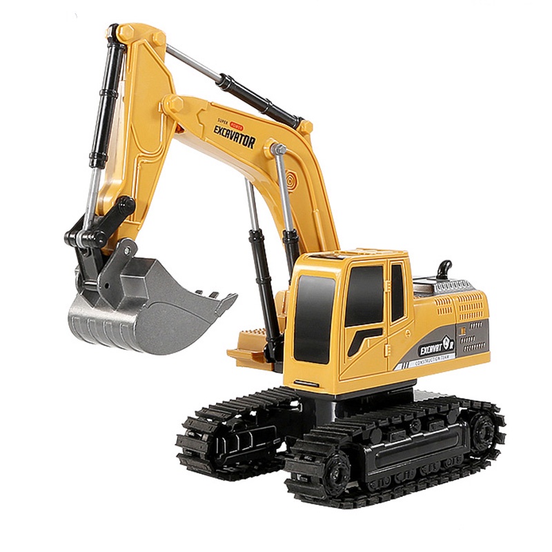 Ekskavator Remote Control RC Excavator Beko Remot 6 Channel Skala 1:24 Bahan Paduan Heavy Digger Mainan Anak-Ekskavator