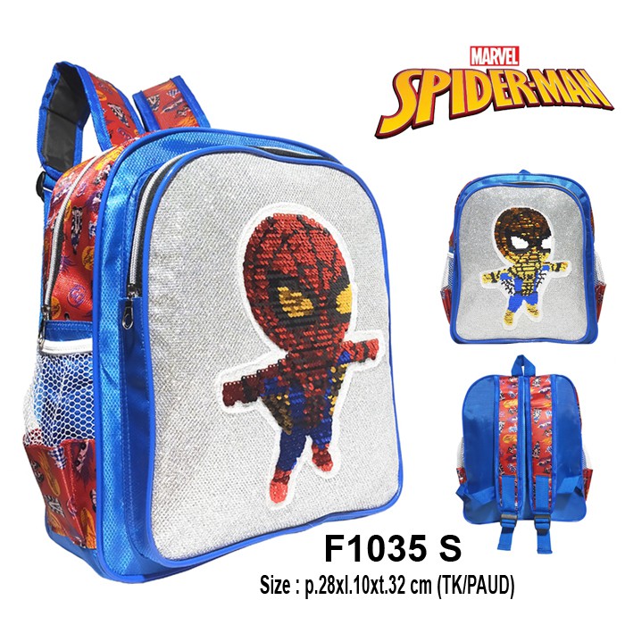 Tas Ransel Anak Sekolah Sequin karakter laki-laki - Ransel Sekolah TK/Paud karakter laki-laki usap