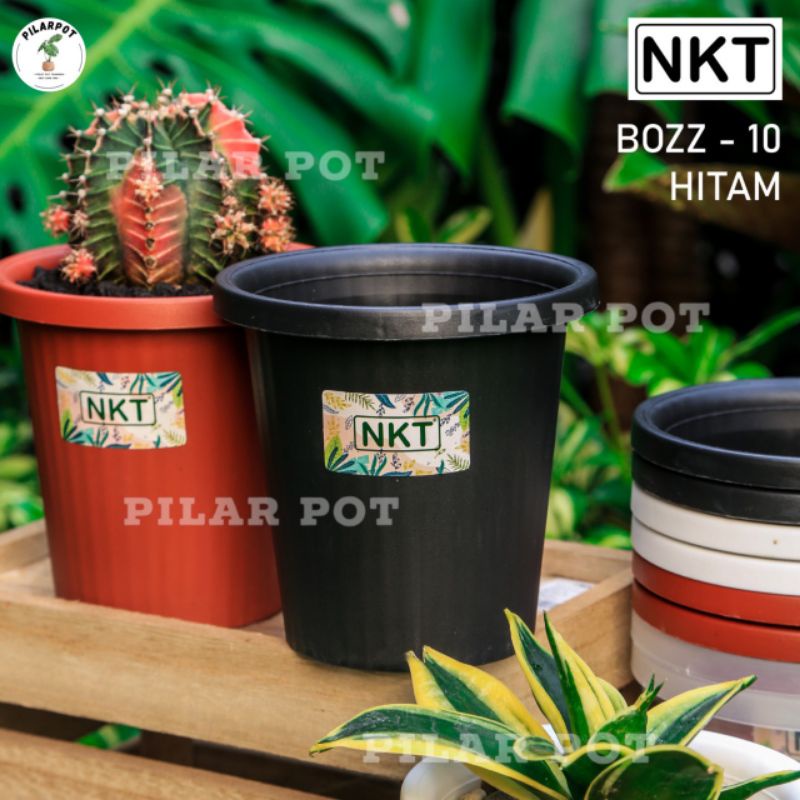 pot bunga tanaman tinggi NKT BOZZ 10 HITAM - NKT BOZZ 10 HITAM