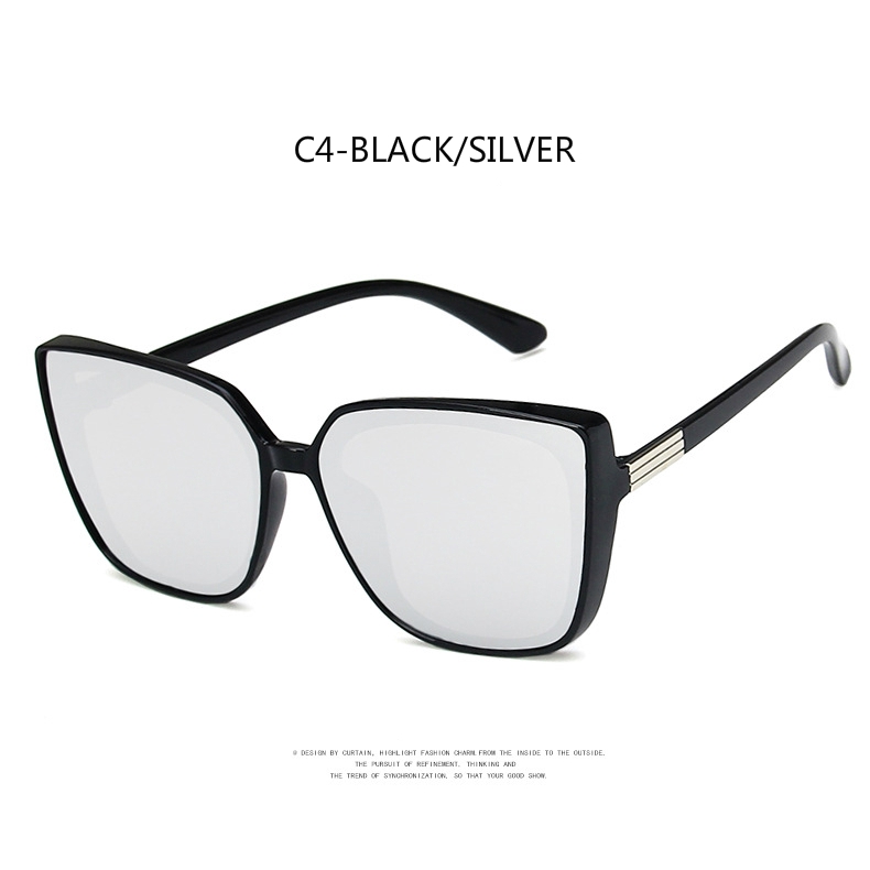 Fashion square frame European and American cat-eye thick-rim sunglasses