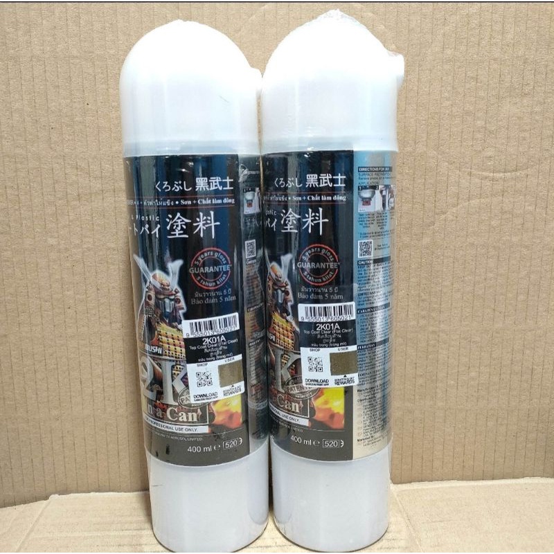 Pilok Pilox Cat Samurai Flat Clear 2K01A Clear Doff Dop 400ml Cat Semprot Samurai Paint Kurobushi Aerosol