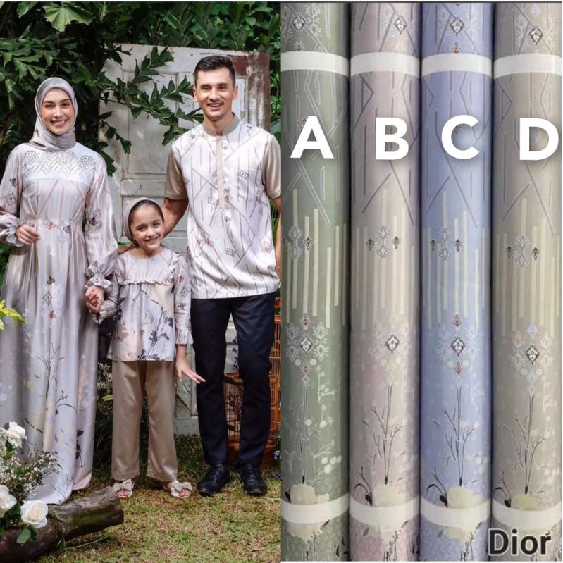 Kain Dr silk Motif Shazana harga setengah meter untuk couple, kemeja, gamis