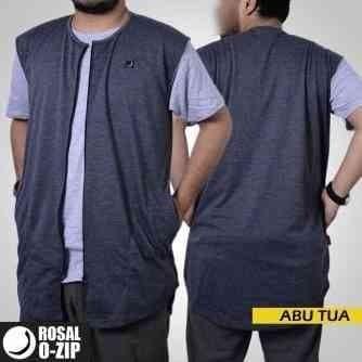 Rosal Rompi Sholat Bahan Kaos Oblong Zipper Jumbo Rompi Shalat
