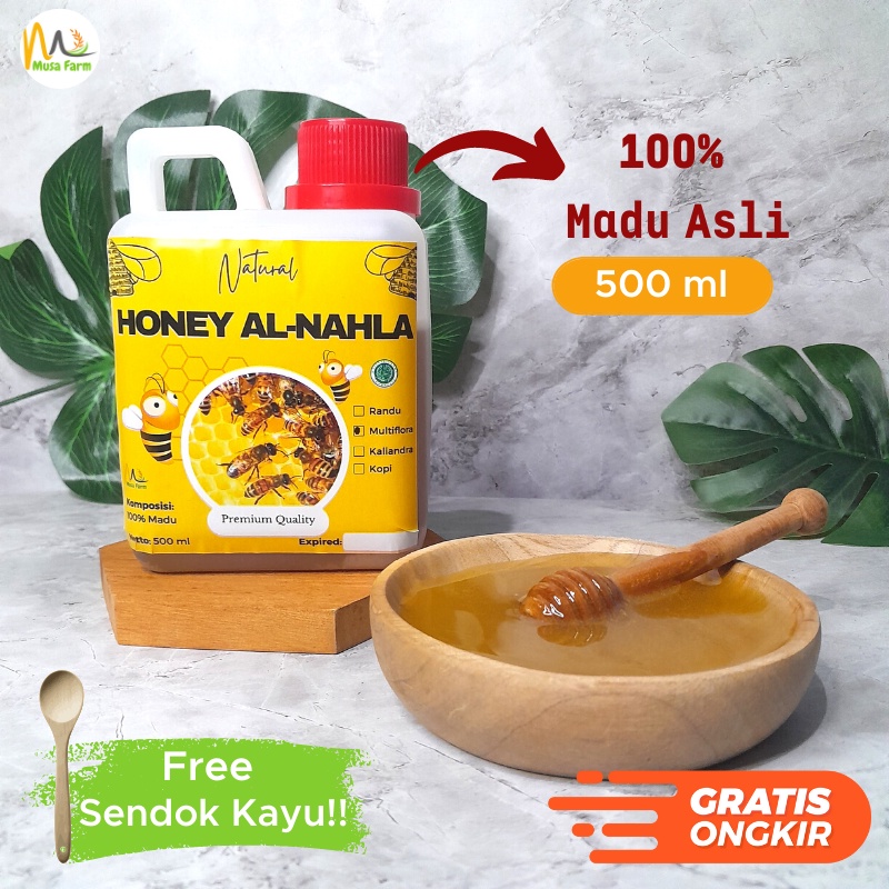 

Madu Asli Multiflora Al Nahla Murni 500ml - Natural Premium Alami Pure Raw Honey 100%