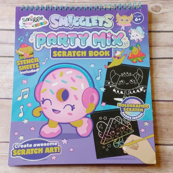 Smiggle Smigglet Party Mix Scratch Book