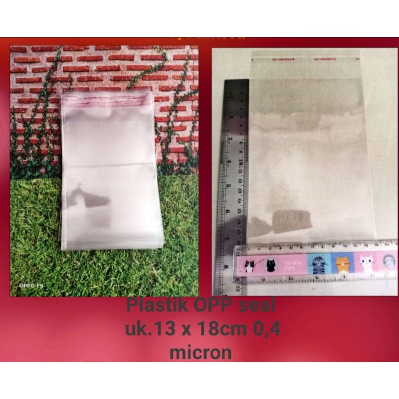 

Plastik OPP seal uk.13 x 18cm tebal 0,4 micron