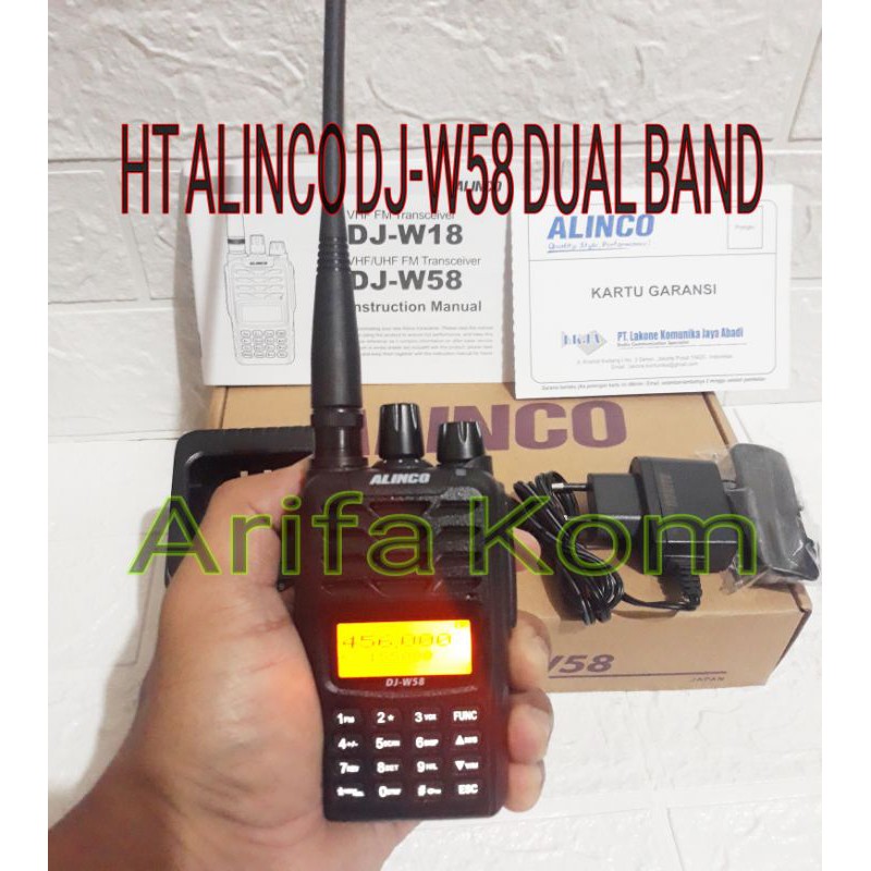 HT ALINCO DJ -W58 DUAL BAND ALINCO W58 PENGGANTI W500 DUAL BAND WATERPROOF ORIGINAL HT ANTI AIR ALIN