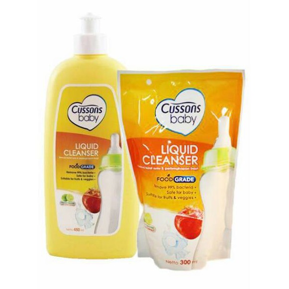 Cussons Baby Liquid Cleanser Bottle 450ml + Refill 300ml