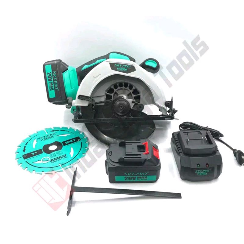 Jual Nrt Pro Cx Dc Circular Saw Cordless Baterai Mesin Potong Kayu Inch Shopee Indonesia